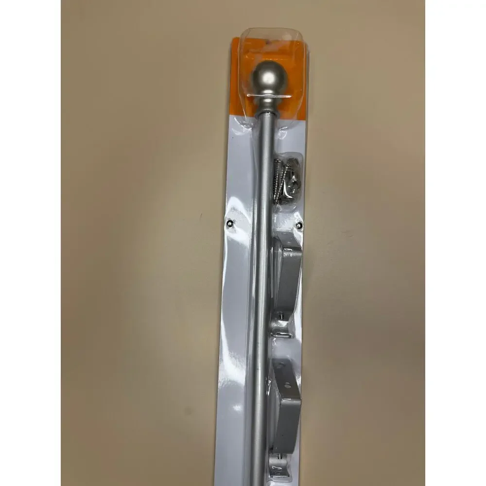 Davenport Decorative Curtain Rod, Satin Nickel, 1/2 X 48 To 86 In.